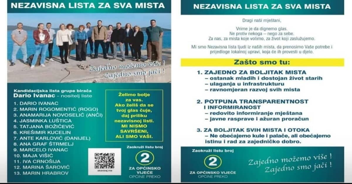Nezavisna lista da HDZ zablista